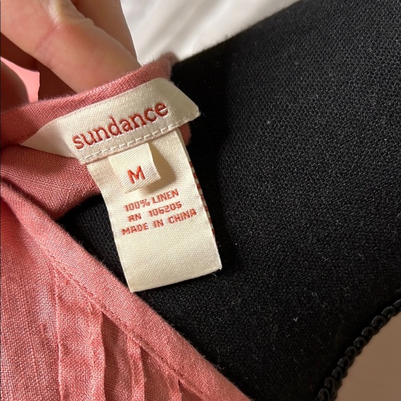 Sundance Pleated Linen Midi Dress Size M - Picture 5 of 6